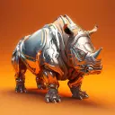 Preview image of The Silver Rhino NFT